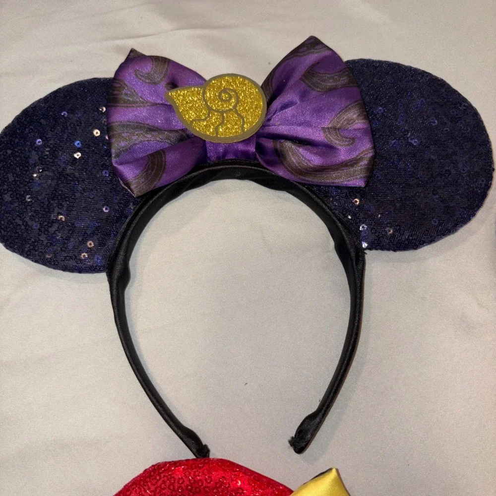 Disney Inspired Villain Minnie Mouse Ears Headband‎ Lot of 3 Kids Costume